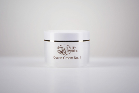 Ocean-Cream-No.1 - Tag- und Nacht-Pflegecreme für das Gesicht (Gesichtscreme, Gesichtspflege, Feuchtigkeitspflege) mit Meeresalgen, Meeresmineralien, Ölen und Traubenkern (Anti-Aging, Antifalten-Creme) - Luxuskosmetik ohne schädliche Inhaltsstoffe, Naturprodukt, 100% pflanzlich, vegan